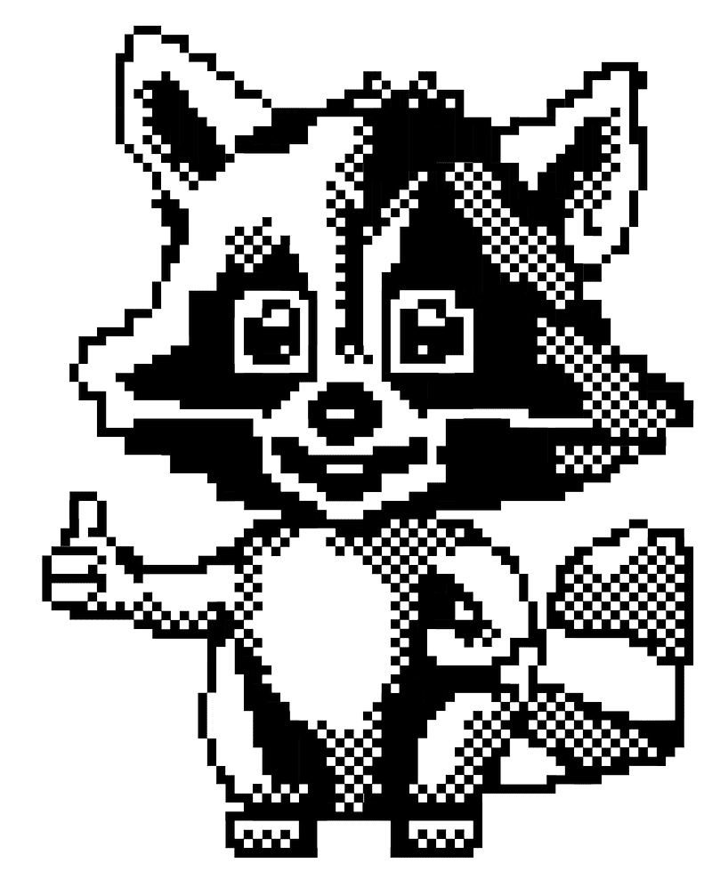 Raccoon Hands Mascot